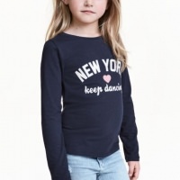 Лонгслив для девочки H&M New York