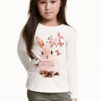 Лонгслив для девочки H&M Кролик