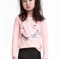 Лонгслив для девочки H&M Ролики